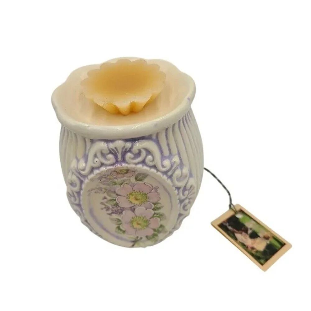 Vintage Handmade Ceramic Potpourri Burner White Tea Light
